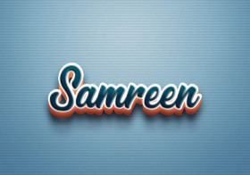 Cursive Name DP: Samreen