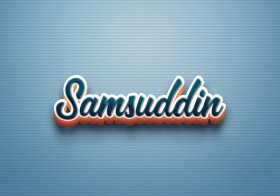 Cursive Name DP: Samsuddin