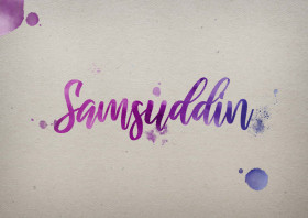 Samsuddin Watercolor Name DP