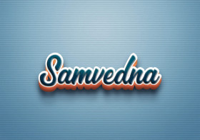 Cursive Name DP: Samvedna