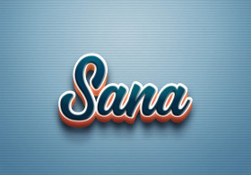 Cursive Name DP: Sana