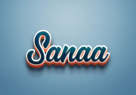 Cursive Name DP: Sanaa
