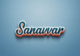 Cursive Name DP: Sanavvar