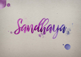 Sandhaya Watercolor Name DP