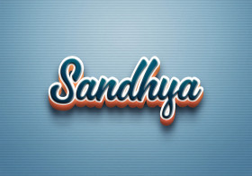 Cursive Name DP: Sandhya