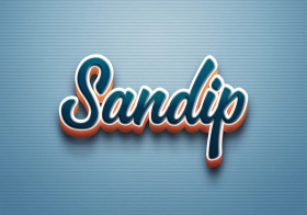 Cursive Name DP: Sandip