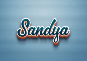 Cursive Name DP: Sandya