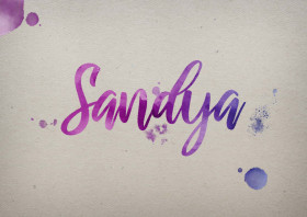 Sandya Watercolor Name DP