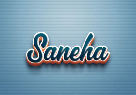 Cursive Name DP: Saneha