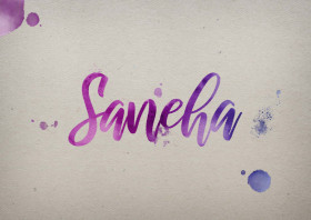 Saneha Watercolor Name DP
