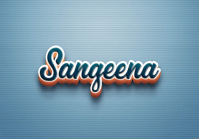 Cursive Name DP: Sangeena