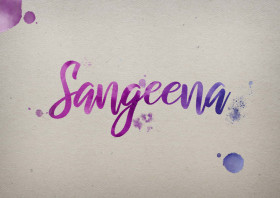 Sangeena Watercolor Name DP