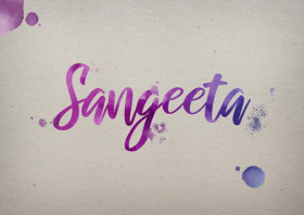 Sangeeta Watercolor Name DP