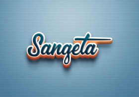 Cursive Name DP: Sangeta