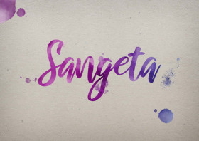 Sangeta Watercolor Name DP
