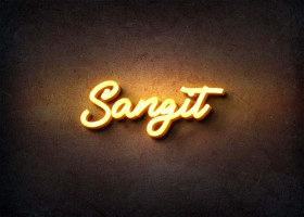 Glow Name Profile Picture for Sangit