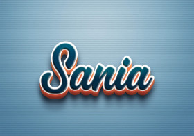 Cursive Name DP: Sania