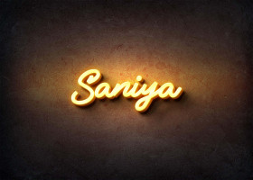 Glow Name Profile Picture for Saniya