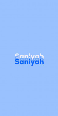 Name DP: Saniyah