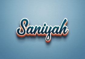 Cursive Name DP: Saniyah