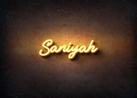 Glow Name Profile Picture for Saniyah