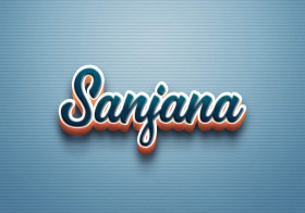Cursive Name DP: Sanjana