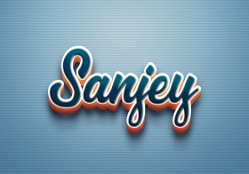 Cursive Name DP: Sanjey