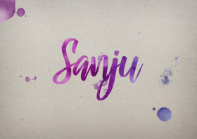 Sanju Watercolor Name DP
