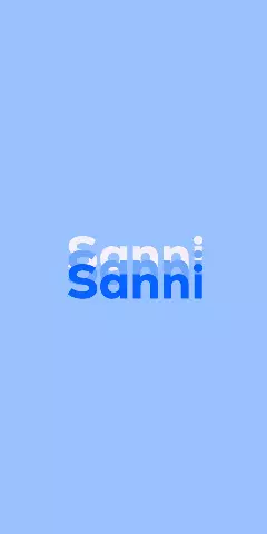 Sanni Name Wallpaper
