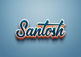 Cursive Name DP: Santosh