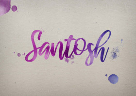 Santosh Watercolor Name DP