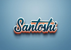 Cursive Name DP: Santoshi