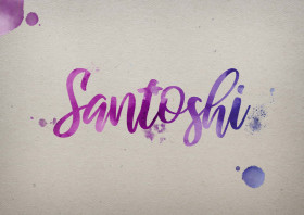 Santoshi Watercolor Name DP