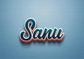 Cursive Name DP: Sanu