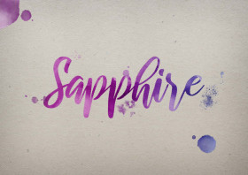 Sapphire Watercolor Name DP