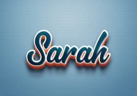 Cursive Name DP: Sarah