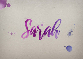 Sarah Watercolor Name DP