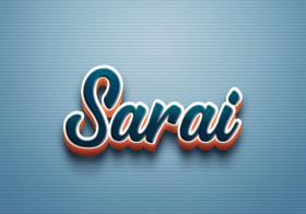 Cursive Name DP: Sarai