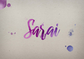 Sarai Watercolor Name DP