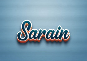 Cursive Name DP: Sarain