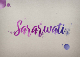 Sararwati Watercolor Name DP
