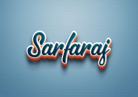 Cursive Name DP: Sarfaraj