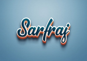 Cursive Name DP: Sarfraj