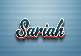 Cursive Name DP: Sariah