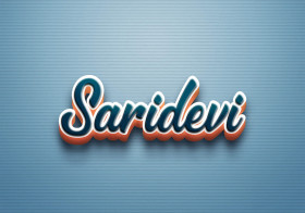 Cursive Name DP: Saridevi