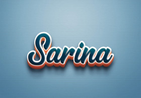 Cursive Name DP: Sarina
