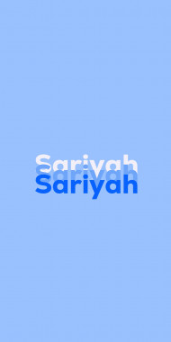 Name DP: Sariyah