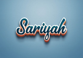 Cursive Name DP: Sariyah