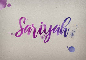Sariyah Watercolor Name DP