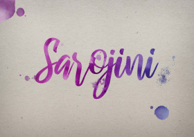 Sarojini Watercolor Name DP